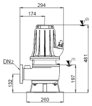 599840 massblatt - Abwassertauchpumpe Dreno AT 65/2 C.237, 400V