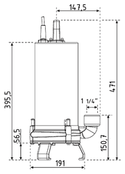 611702 massblatt - Tauchpumpe Espa VIGICOR 150 mit Schneidwerk