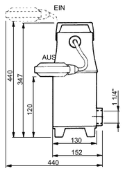 900233 massblatt - Schmutzwassertauchpumpe Elwa SPM 9000
