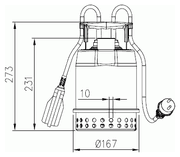 900271 massblatt - Edelstahl-Tauchpumpe Ebara OPTIMA M/MA