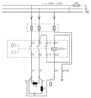 MS570 schaltplan - Wechselstrom-Aufbau-Motor-Schalter bis 3 kW