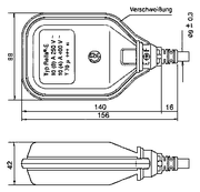 REIFA-E-FZ massblatt - GIFAS Schwimmerschalter Reifa-E-FZ, Befüllen, Zw.Stecker