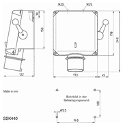SSK435-32-12 massblatt - Schalter-Stecker-Kombination CGMN Y, Stern-Dreieckschalter, Motorschutz