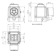 0098.9002 massblatt - Switch-plug combination K900/B/TAZ/ST3/KA3 with brake