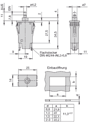 1140-F111-P1M1 massblatt - E-T-A circuit breaker 1140-F111-P1M1