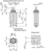 1140-G111-P1M1 massblatt - E-T-A circuit breaker 1140-G111-P1M1