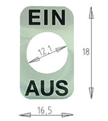 298  - Alu-Schild: EIN/AUS - Marquardt 240.001.011