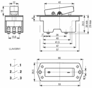810 massblatt - Werkzeugschalter, Taster, Schließer, 3-polig - Bremas LLA438N1