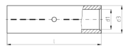 14460-10 massblatt - Stoßverbinder 10 mm² ohne Isolation
