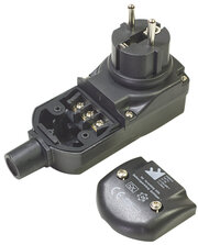 47050012 1 - Schutzkontakt-Stecker mit FI-Schalter, Personenschutzschalter PRCD