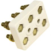 KL0531CV 1 - Keramik-Motorklemmbrett KL 0531, 6-polig, M4, mit Brücken