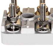 KL242CV 2 - Motorklemmbrett KL 242, 6-polig, M6, mit Brücken