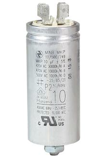 100400MBA/FL  - Motorkondensator 10 µF, Betriebskondensator, MKP-Kondensator