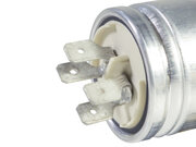 100400MBA/FL 1 - Operating capacitor 10 µF / 450 V, aluminium can, Flat plug