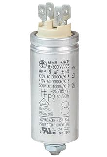 080400MBA/FL  - Motorkondensator 8 µF, Betriebskondensator, MKP-Kondensator