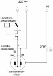 815329XX schaltplan - Nolta Kondensatorstecker 20 µF mit Ein/Aus-Schalter