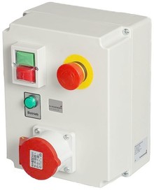 0098.0021  - Motorschalter Klinger&Born K4000, 7,5 kW, Not-Aus, Steckdose, Betriebsleuchte