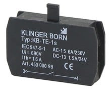 4500.0099  - N/O contacts module for emergency shut-off-push button Klinger&Born 4500.0120