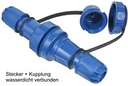 20051-B 3 - Schutzkontakt-Stecker 230V, IP66/68 druckwasserdicht bis 2 bar