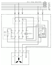 SSK850-ST9-M schaltplan - Switch-plug combination K900/VB/ST9 with brake, Motor protection