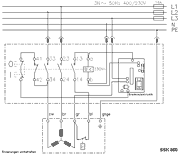 SSK850 schaltplan - Switch-plug combination K900/VB/ST3 with brake, Spule 230V