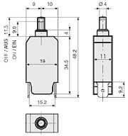 T11-811-5.0 massblatt - Schurter circuit breaker T11-811-5,0 A
