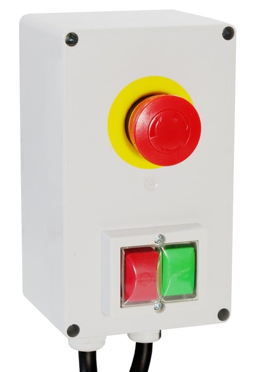 Single-phase motorstarter 230V with emergency stop button
